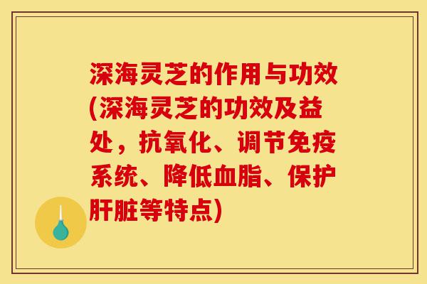 深海灵芝的作用与功效(深海灵芝的功效及益处,抗氧化、调节免疫系统、降低血脂、保护肝脏等特点)-第1张图片-灵芝之家 深海灵芝的作用与功效(深海灵芝的功效及益处,抗氧化、调节免疫系统、降低血脂、保护肝脏等特点)-第1张图片-灵芝之家