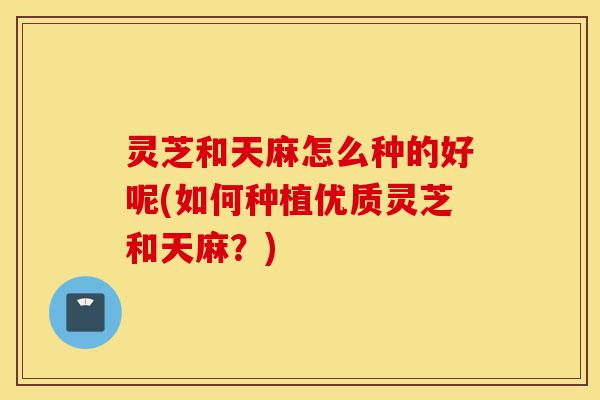 灵芝和天麻怎么种的好呢(如何种植优质灵芝和天麻?)-第1张图片-灵芝之家 灵芝和天麻怎么种的好呢(如何种植优质灵芝和天麻?)-第1张图片-灵芝之家