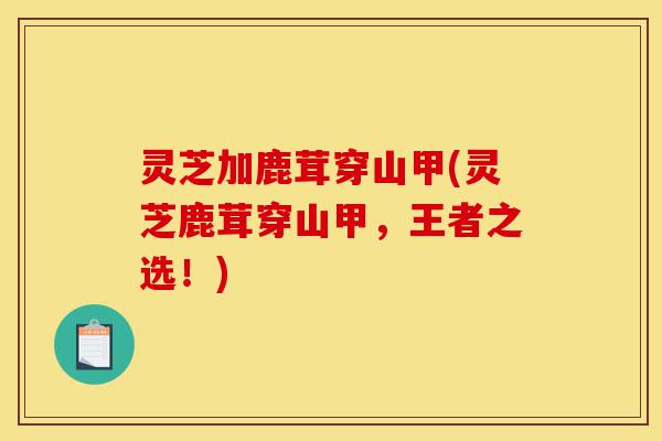 灵芝加鹿茸穿山甲(灵芝鹿茸穿山甲,王者之选!)-第1张图片-灵芝之家 灵芝加鹿茸穿山甲(灵芝鹿茸穿山甲,王者之选!)-第1张图片-灵芝之家