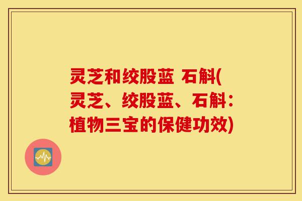 灵芝和绞股蓝 石斛(灵芝、绞股蓝、石斛:植物三宝的保健功效)-第1张图片-灵芝之家 灵芝和绞股蓝 石斛(灵芝、绞股蓝、石斛:植物三宝的保健功效)-第1张图片-灵芝之家