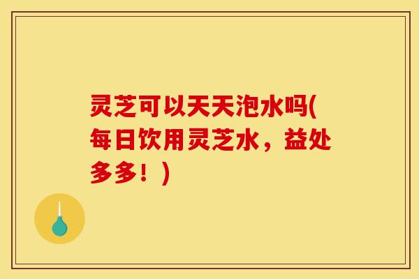 灵芝可以天天泡水吗(每日饮用灵芝水,益处多多!)-第1张图片-灵芝之家 灵芝可以天天泡水吗(每日饮用灵芝水,益处多多!)-第1张图片-灵芝之家