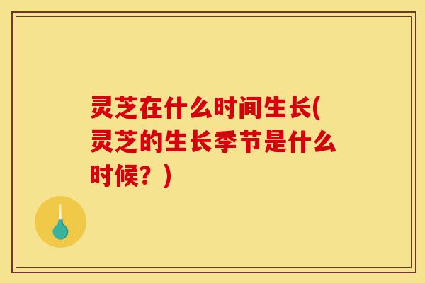 灵芝在什么时间生长(灵芝的生长季节是什么时候?)-第1张图片-灵芝之家 灵芝在什么时间生长(灵芝的生长季节是什么时候?)-第1张图片-灵芝之家