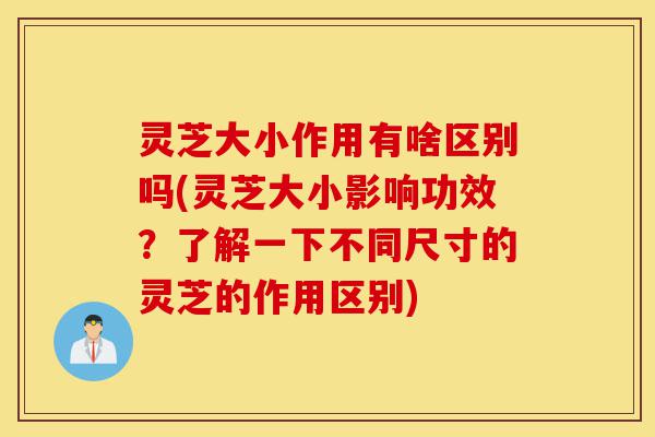 灵芝大小作用有啥区别吗(灵芝大小影响功效?了解一下不同尺寸的灵芝的作用区别)-第1张图片-灵芝之家 灵芝大小作用有啥区别吗(灵芝大小影响功效?了解一下不同尺寸的灵芝的作用区别)-第1张图片-灵芝之家