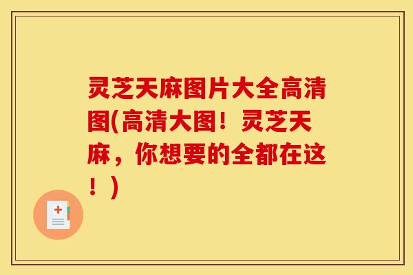 灵芝天麻图片大全高清图(高清大图!灵芝天麻,你想要的全都在这!)-第1张图片-灵芝之家 灵芝天麻图片大全高清图(高清大图!灵芝天麻,你想要的全都在这!)-第1张图片-灵芝之家