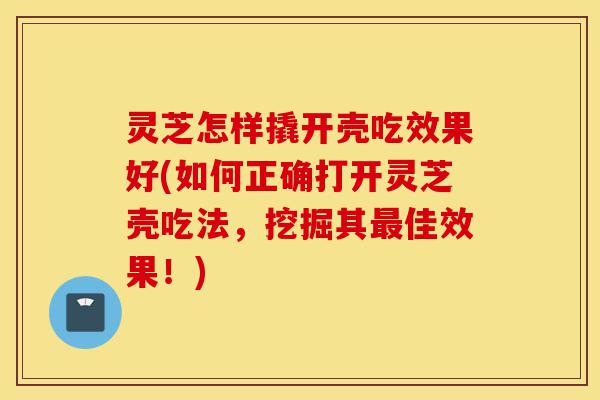 灵芝怎样撬开壳吃效果好(如何正确打开灵芝壳吃法,挖掘其最佳效果!)-第1张图片-灵芝之家 灵芝怎样撬开壳吃效果好(如何正确打开灵芝壳吃法,挖掘其最佳效果!)-第1张图片-灵芝之家