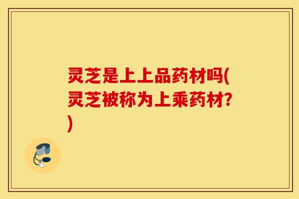 灵芝是上上品药材吗(灵芝被称为上乘药材?)-第1张图片-灵芝之家 灵芝是上上品药材吗(灵芝被称为上乘药材?)-第1张图片-灵芝之家