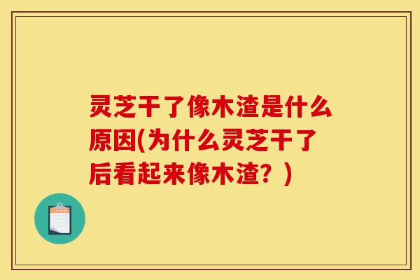 灵芝干了像木渣是什么原因(为什么灵芝干了后看起来像木渣?)-第1张图片-灵芝之家 灵芝干了像木渣是什么原因(为什么灵芝干了后看起来像木渣?)-第1张图片-灵芝之家