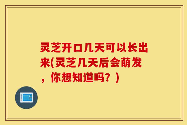 灵芝开口几天可以长出来(灵芝几天后会萌发,你想知道吗?)-第1张图片-灵芝之家 灵芝开口几天可以长出来(灵芝几天后会萌发,你想知道吗?)-第1张图片-灵芝之家