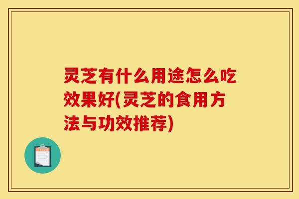 灵芝有什么用途怎么吃效果好(灵芝的食用方法与功效推荐)-第1张图片-灵芝之家 灵芝有什么用途怎么吃效果好(灵芝的食用方法与功效推荐)-第1张图片-灵芝之家