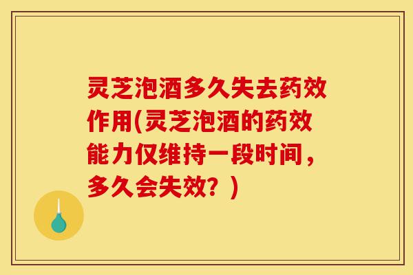 灵芝泡酒多久失去药效作用(灵芝泡酒的药效能力仅维持一段时间,多久会失效?)-第1张图片-灵芝之家 灵芝泡酒多久失去药效作用(灵芝泡酒的药效能力仅维持一段时间,多久会失效?)-第1张图片-灵芝之家