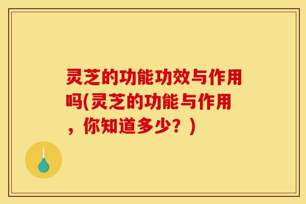 灵芝的功能功效与作用吗(灵芝的功能与作用,你知道多少?)-第1张图片-灵芝之家 灵芝的功能功效与作用吗(灵芝的功能与作用,你知道多少?)-第1张图片-灵芝之家