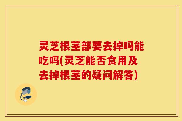 灵芝根茎部要去掉吗能吃吗(灵芝能否食用及去掉根茎的疑问解答)-第1张图片-灵芝之家 灵芝根茎部要去掉吗能吃吗(灵芝能否食用及去掉根茎的疑问解答)-第1张图片-灵芝之家