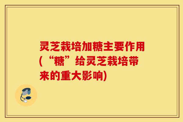灵芝栽培加糖主要作用(“糖”给灵芝栽培带来的重大影响)-第1张图片-灵芝之家 灵芝栽培加糖主要作用(“糖”给灵芝栽培带来的重大影响)-第1张图片-灵芝之家