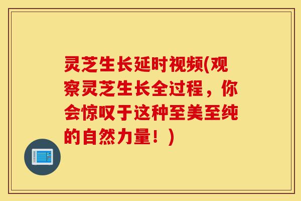 灵芝生长延时视频(观察灵芝生长全过程,你会惊叹于这种至美至纯的自然力量!)-第1张图片-灵芝之家 灵芝生长延时视频(观察灵芝生长全过程,你会惊叹于这种至美至纯的自然力量!)-第1张图片-灵芝之家