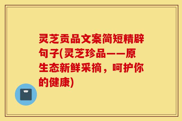 灵芝贡品文案简短精辟句子(灵芝珍品——原生态新鲜采摘,呵护你的健康)-第1张图片-灵芝之家 灵芝贡品文案简短精辟句子(灵芝珍品——原生态新鲜采摘,呵护你的健康)-第1张图片-灵芝之家