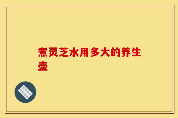 煮灵芝水用多大的养生壶-第1张图片-灵芝之家 煮灵芝水用多大的养生壶-第1张图片-灵芝之家