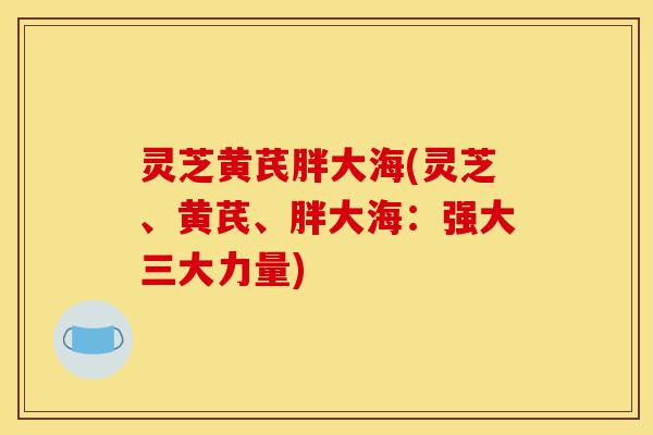 灵芝黄芪胖大海(灵芝、黄芪、胖大海:强大三大力量)-第1张图片-灵芝之家 灵芝黄芪胖大海(灵芝、黄芪、胖大海:强大三大力量)-第1张图片-灵芝之家