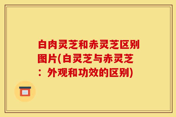 白肉灵芝和赤灵芝区别图片(白灵芝与赤灵芝:外观和功效的区别)-第1张图片-灵芝之家 白肉灵芝和赤灵芝区别图片(白灵芝与赤灵芝:外观和功效的区别)-第1张图片-灵芝之家