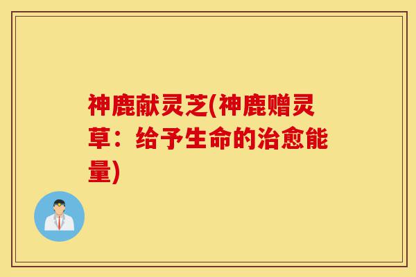 神鹿献灵芝(神鹿赠灵草：给予生命的治愈能量)-第1张图片-灵芝之家