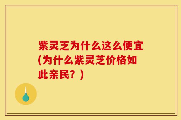 紫灵芝为什么这么便宜(为什么紫灵芝价格如此亲民？)-第1张图片-灵芝之家