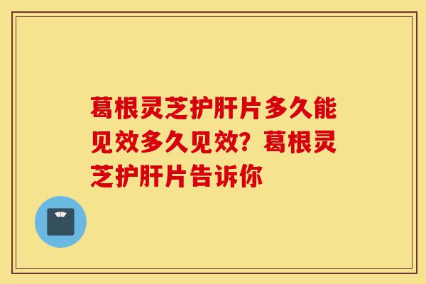 葛根灵芝护肝片多久能见效多久见效？葛根灵芝护肝片告诉你-第1张图片-灵芝之家