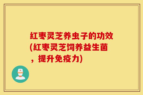 红枣灵芝养虫子的功效(红枣灵芝饲养益生菌，提升免疫力)-第1张图片-灵芝之家