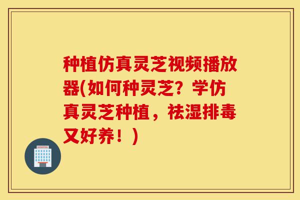 种植仿真灵芝视频播放器(如何种灵芝?学仿真灵芝种植,祛湿排毒又好养!)-第1张图片-灵芝之家 种植仿真灵芝视频播放器(如何种灵芝?学仿真灵芝种植,祛湿排毒又好养!)-第1张图片-灵芝之家