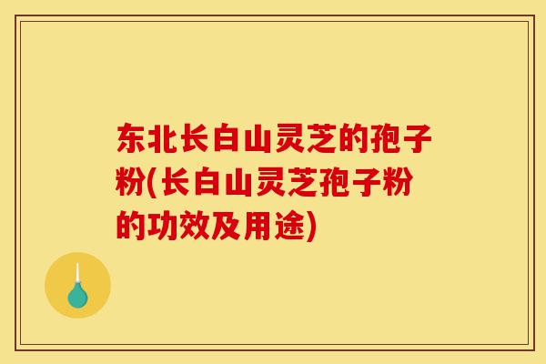 东北长白山灵芝的孢子粉(长白山灵芝孢子粉的功效及用途)-第1张图片-灵芝之家 东北长白山灵芝的孢子粉(长白山灵芝孢子粉的功效及用途)-第1张图片-灵芝之家