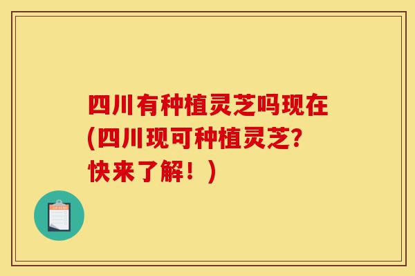 四川有种植灵芝吗现在(四川现可种植灵芝?快来了解!)-第1张图片-灵芝之家 四川有种植灵芝吗现在(四川现可种植灵芝?快来了解!)-第1张图片-灵芝之家