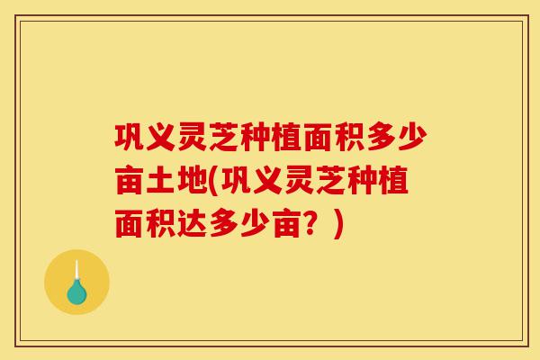 巩义灵芝种植面积多少亩土地(巩义灵芝种植面积达多少亩?)-第1张图片-灵芝之家 巩义灵芝种植面积多少亩土地(巩义灵芝种植面积达多少亩?)-第1张图片-灵芝之家