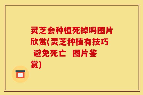 灵芝会种植死掉吗图片欣赏(灵芝种植有技巧 避免死亡 图片鉴赏)-第1张图片-灵芝之家 灵芝会种植死掉吗图片欣赏(灵芝种植有技巧 避免死亡 图片鉴赏)-第1张图片-灵芝之家