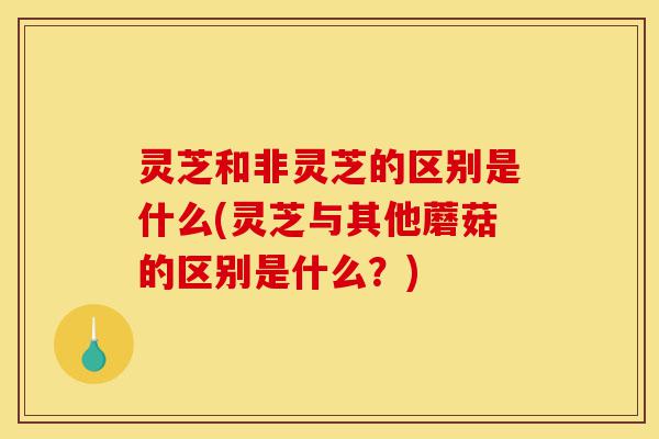 灵芝和非灵芝的区别是什么(灵芝与其他蘑菇的区别是什么?)-第1张图片-灵芝之家 灵芝和非灵芝的区别是什么(灵芝与其他蘑菇的区别是什么?)-第1张图片-灵芝之家
