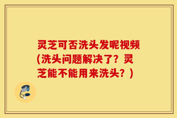 灵芝可否洗头发呢视频(洗头问题解决了?灵芝能不能用来洗头?)-第1张图片-灵芝之家 灵芝可否洗头发呢视频(洗头问题解决了?灵芝能不能用来洗头?)-第1张图片-灵芝之家