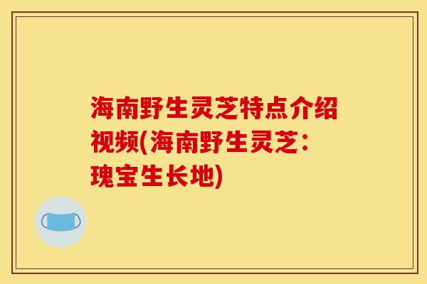 海南野生灵芝特点介绍视频(海南野生灵芝:瑰宝生长地)-第1张图片-灵芝之家 海南野生灵芝特点介绍视频(海南野生灵芝:瑰宝生长地)-第1张图片-灵芝之家