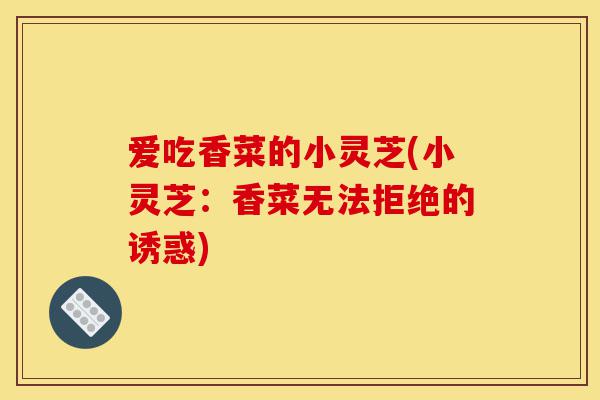 爱吃香菜的小灵芝(小灵芝:香菜无法拒绝的诱惑)-第1张图片-灵芝之家 爱吃香菜的小灵芝(小灵芝:香菜无法拒绝的诱惑)-第1张图片-灵芝之家