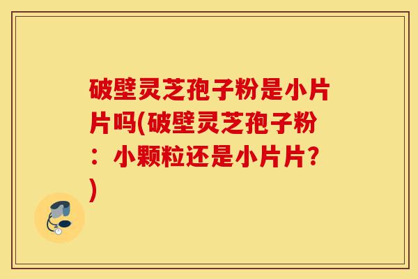 破壁灵芝孢子粉是小片片吗(破壁灵芝孢子粉:小颗粒还是小片片?)-第1张图片-灵芝之家 破壁灵芝孢子粉是小片片吗(破壁灵芝孢子粉:小颗粒还是小片片?)-第1张图片-灵芝之家