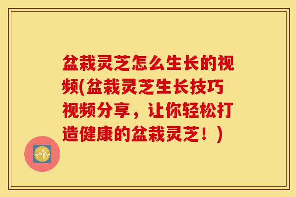 盆栽灵芝怎么生长的视频(盆栽灵芝生长技巧视频分享,让你轻松打造健康的盆栽灵芝!)-第1张图片-灵芝之家 盆栽灵芝怎么生长的视频(盆栽灵芝生长技巧视频分享,让你轻松打造健康的盆栽灵芝!)-第1张图片-灵芝之家