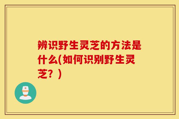 辨识野生灵芝的方法是什么(如何识别野生灵芝?)-第1张图片-灵芝之家 辨识野生灵芝的方法是什么(如何识别野生灵芝?)-第1张图片-灵芝之家
