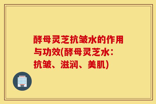 酵母灵芝抗皱水的作用与功效(酵母灵芝水：抗皱、滋润、美肌)-第1张图片-灵芝之家