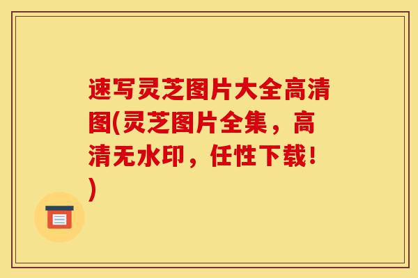 速写灵芝图片大全高清图(灵芝图片全集,高清无水印,任性下载!)-第1张图片-灵芝之家 速写灵芝图片大全高清图(灵芝图片全集,高清无水印,任性下载!)-第1张图片-灵芝之家