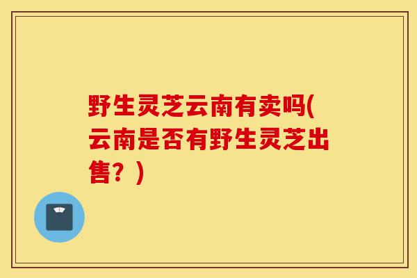 野生灵芝云南有卖吗(云南是否有野生灵芝出售?)-第1张图片-灵芝之家 野生灵芝云南有卖吗(云南是否有野生灵芝出售?)-第1张图片-灵芝之家