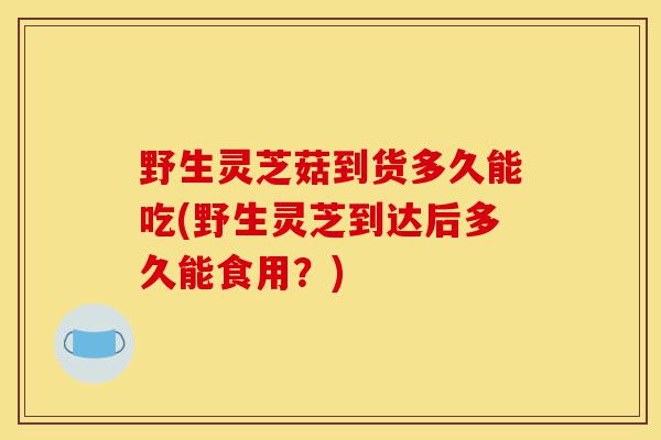 野生灵芝菇到货多久能吃(野生灵芝到达后多久能食用?)-第1张图片-灵芝之家 野生灵芝菇到货多久能吃(野生灵芝到达后多久能食用?)-第1张图片-灵芝之家