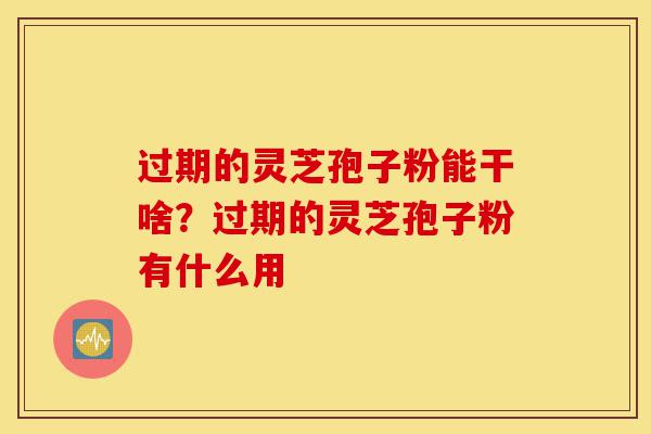 过期的灵芝孢子粉能干啥?过期的灵芝孢子粉有什么用-第1张图片-灵芝之家 过期的灵芝孢子粉能干啥?过期的灵芝孢子粉有什么用-第1张图片-灵芝之家