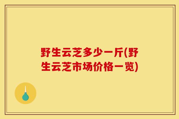 野生云芝多少一斤(野生云芝市场价格一览)-第1张图片-灵芝之家 野生云芝多少一斤(野生云芝市场价格一览)-第1张图片-灵芝之家