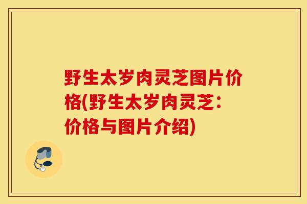 野生太岁肉灵芝图片价格(野生太岁肉灵芝：价格与图片介绍)-第1张图片-灵芝之家