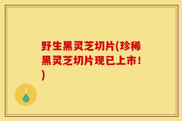 野生黑灵芝切片(珍稀黑灵芝切片现已上市!)-第1张图片-灵芝之家 野生黑灵芝切片(珍稀黑灵芝切片现已上市!)-第1张图片-灵芝之家