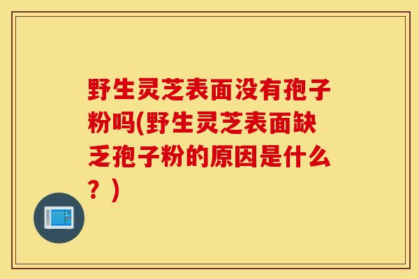 野生灵芝表面没有孢子粉吗(野生灵芝表面缺乏孢子粉的原因是什么?)-第1张图片-灵芝之家 野生灵芝表面没有孢子粉吗(野生灵芝表面缺乏孢子粉的原因是什么?)-第1张图片-灵芝之家