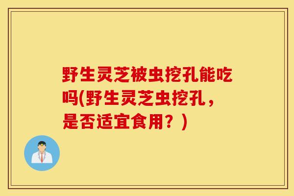 野生灵芝被虫挖孔能吃吗(野生灵芝虫挖孔,是否适宜食用?)-第1张图片-灵芝之家 野生灵芝被虫挖孔能吃吗(野生灵芝虫挖孔,是否适宜食用?)-第1张图片-灵芝之家
