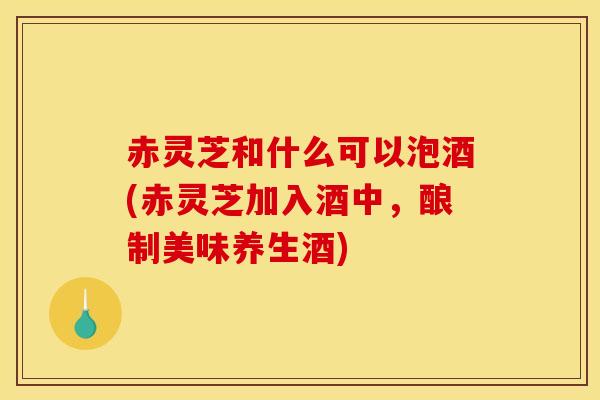 赤灵芝和什么可以泡酒(赤灵芝加入酒中，酿制美味养生酒)-第1张图片-灵芝之家