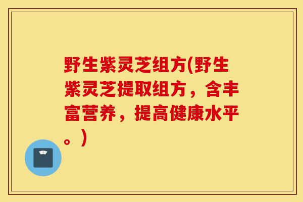 野生紫灵芝组方(野生紫灵芝提取组方,含丰富营养,提高健康水平。)-第1张图片-灵芝之家 野生紫灵芝组方(野生紫灵芝提取组方,含丰富营养,提高健康水平。)-第1张图片-灵芝之家